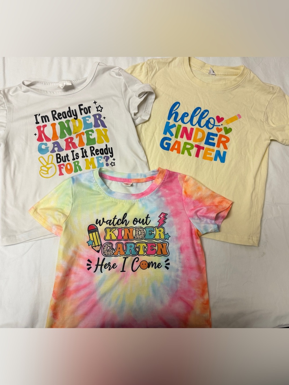 3 Kindergarten Shirts size 5/6
